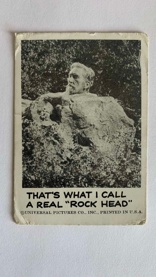 1961 Leaf Spook Stories #31 That's what I call a real rock head   V46998