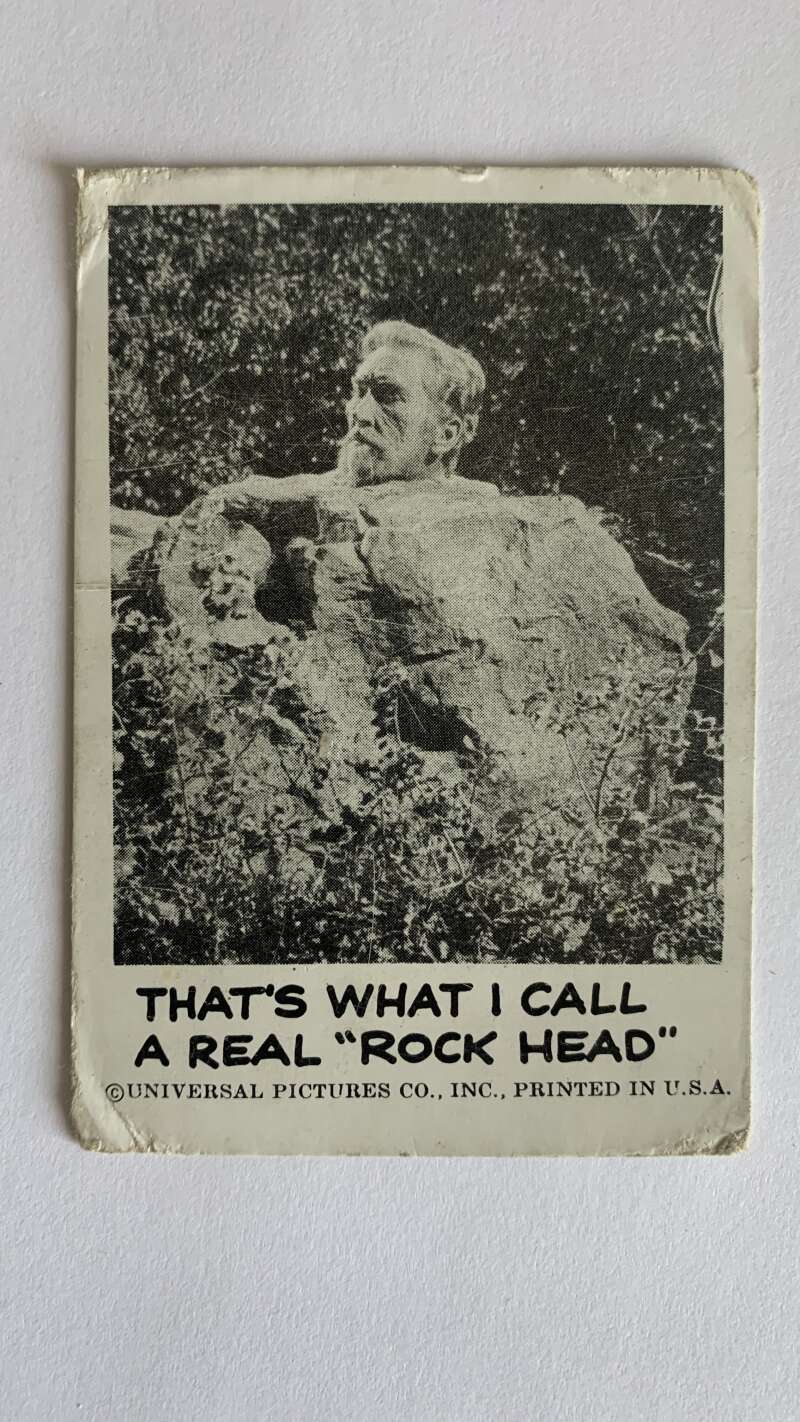 1961 Leaf Spook Stories #31 That's what I call a real rock head   V46998