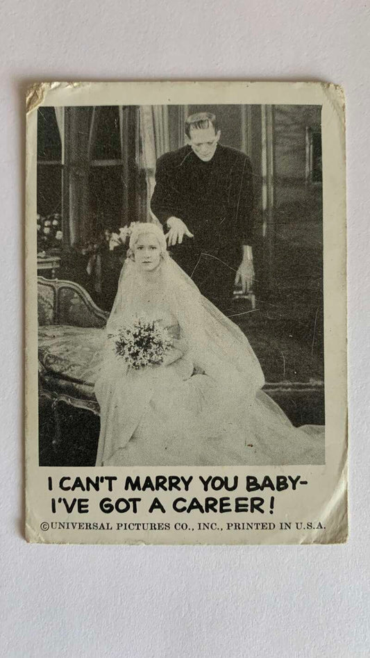 1961 Leaf Spook Stories #45 I can't marry you Baby I've got a career   V47012