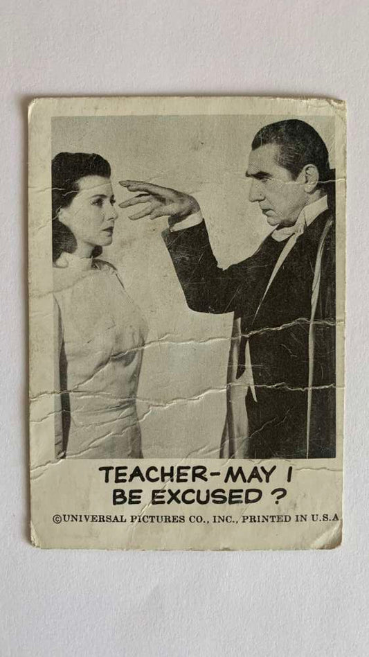 1961 Leaf Spook Stories #110 Teacher May I be excused   V47046
