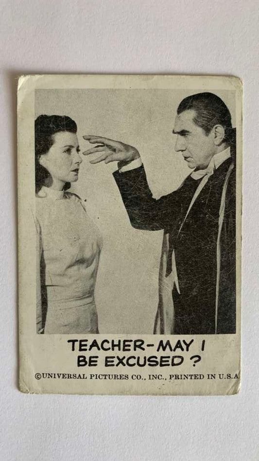 1961 Leaf Spook Stories #110 Teacher May I be excused   V47047