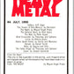1991 Heavy Metal Magazine Card #84 July, 1990  V47187