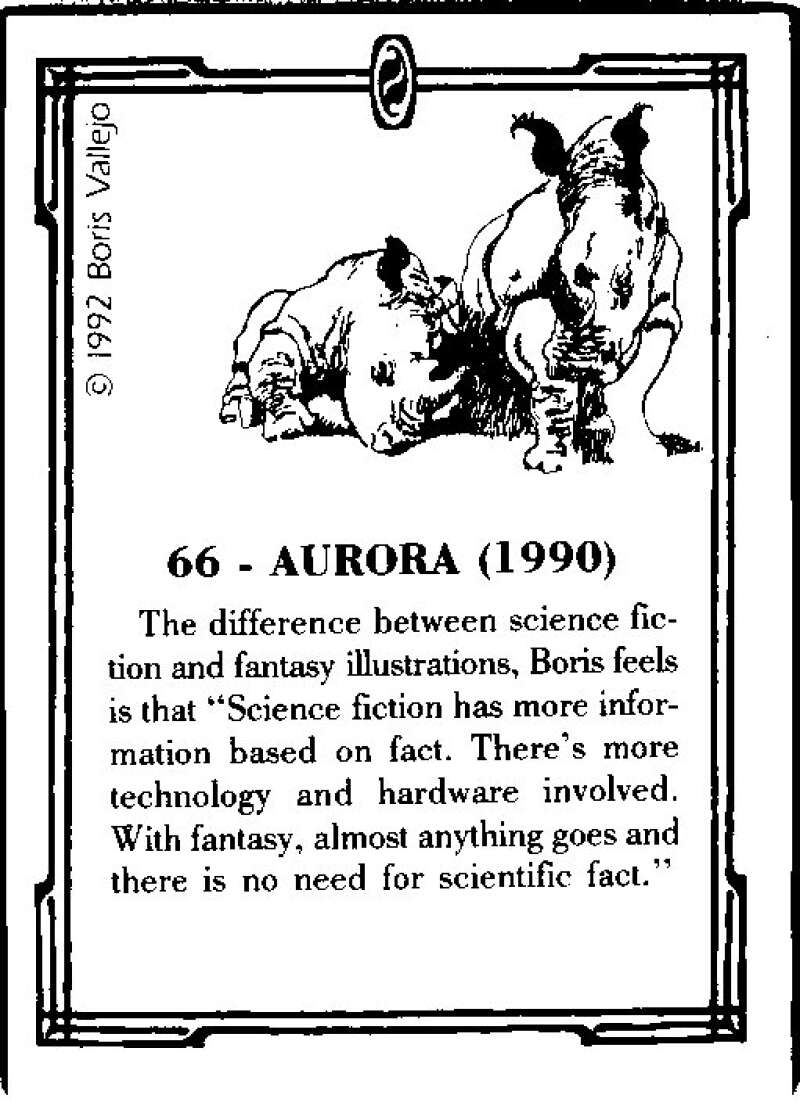1992 Boris Vallejo Comic #66 Aurora (1990)  V47327