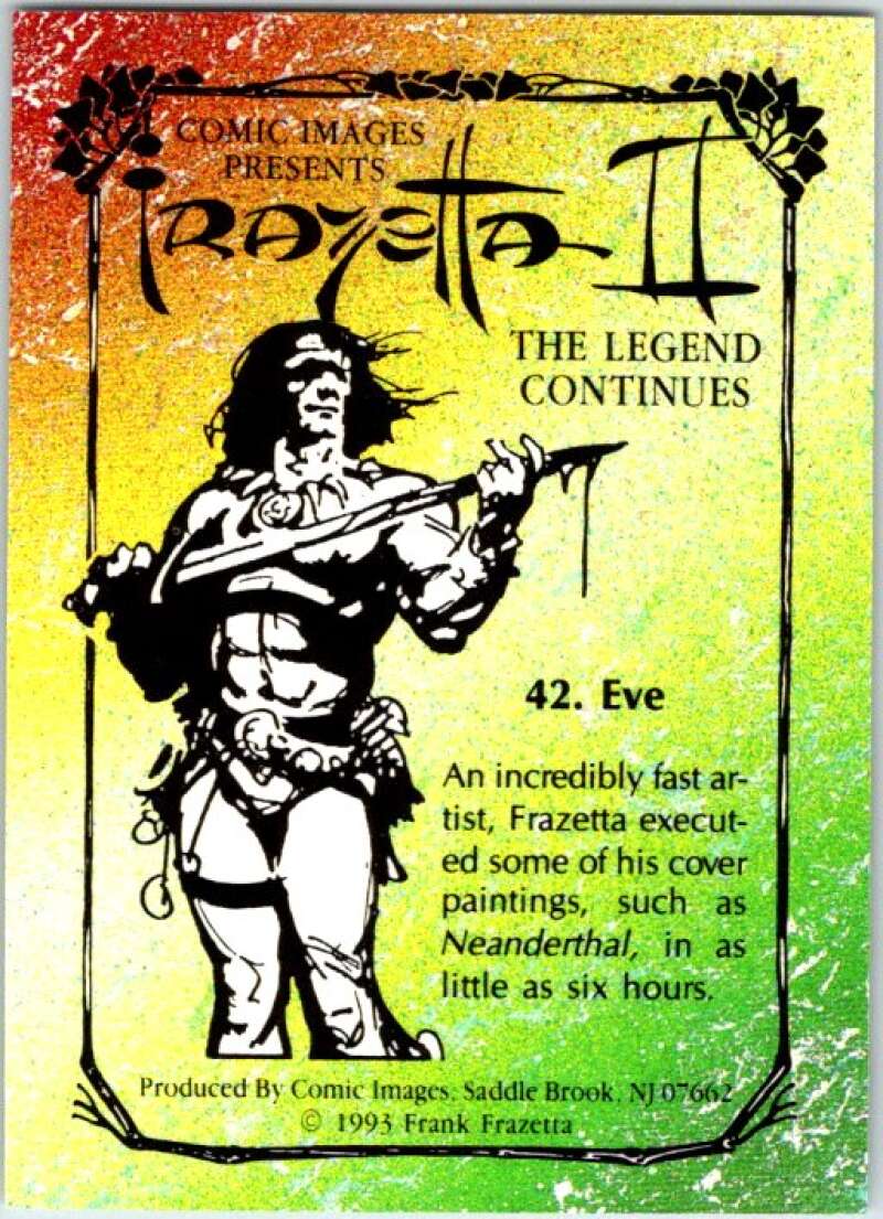 1993 Frank Frazetta 2 Fantasy #42 Eve  V47413