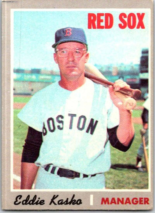 1970 Topps MLB #489 Eddie Kasko Manager  Boston Red Sox  V47932