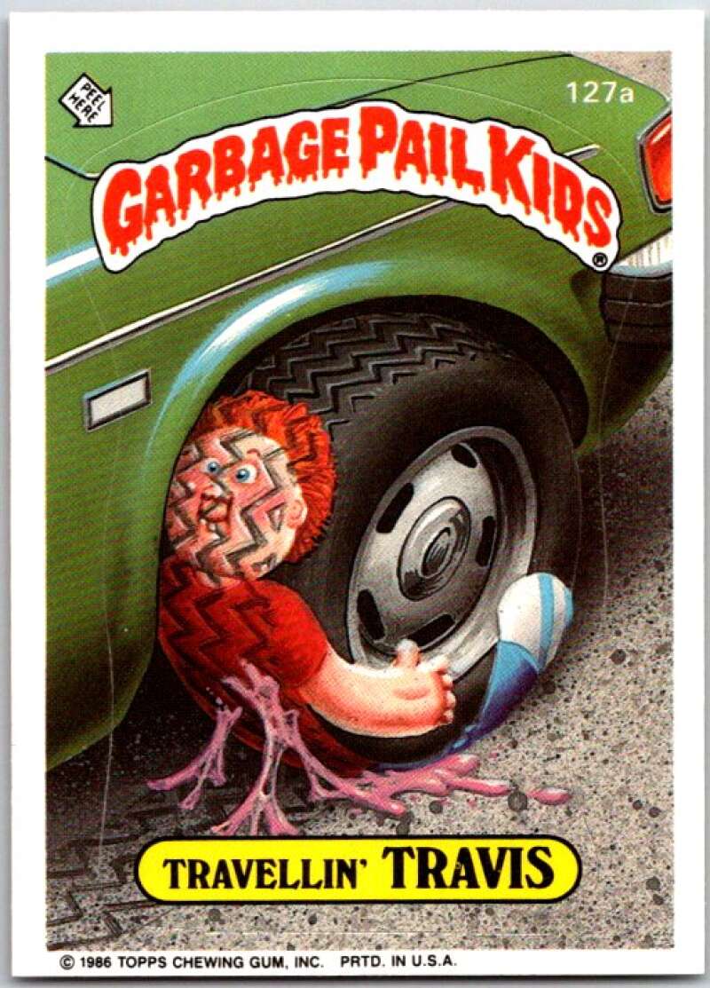 1986 Garbage Pail Kids #127a Travellin' Travis  V48011