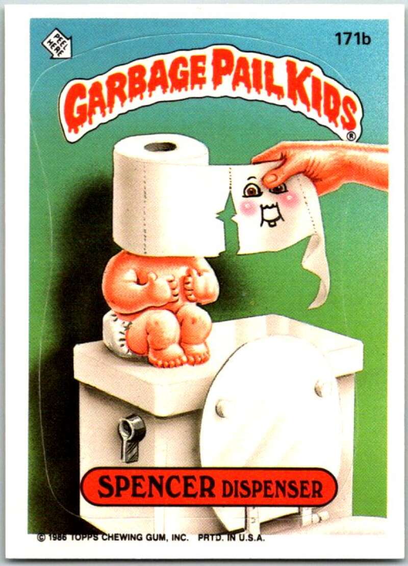 1986 Garbage Pail Kids #171b Spencer Dispenser  V48043