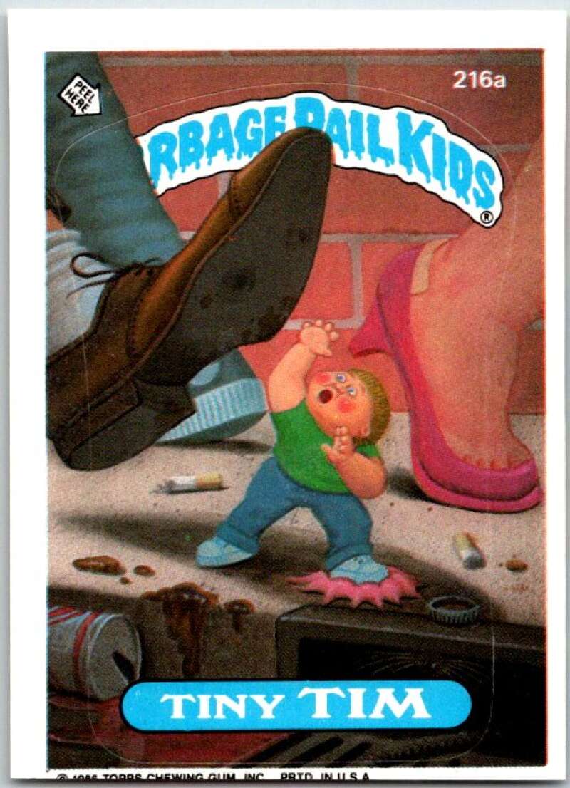 1986 Garbage Pail Kids #216a Tiny Tim  V48047
