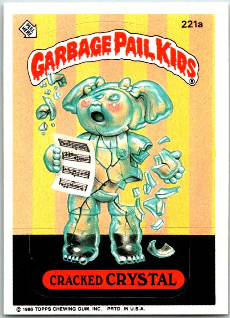 1986 Garbage Pail Kids #221a Cracked Crystal  V48048