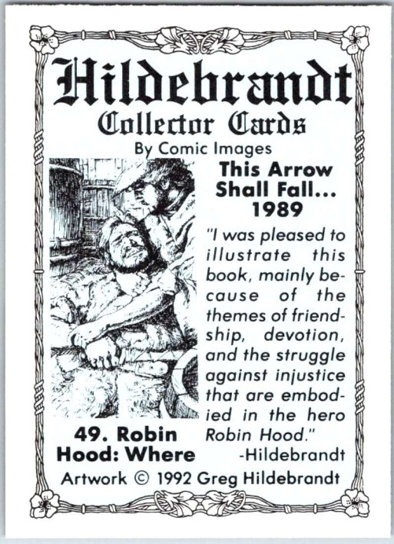 1992 Greg Hildebrandt Comic # 49. Robin Hood: Where This Arrow Shall Fall V48420