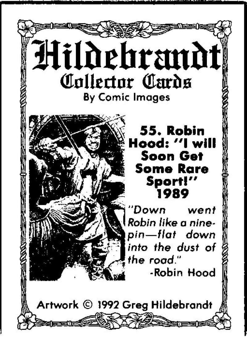 1992 Greg Hildebrandt Comic # 55. Robin Hood: "Soon Rare Sport!" V48424