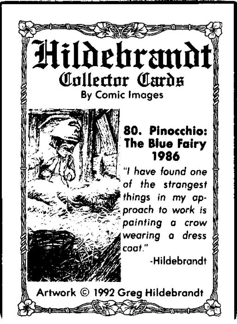 1992 Greg Hildebrandt Comic # 80. Pinocchio: The Blue Fairy 1986  V48444