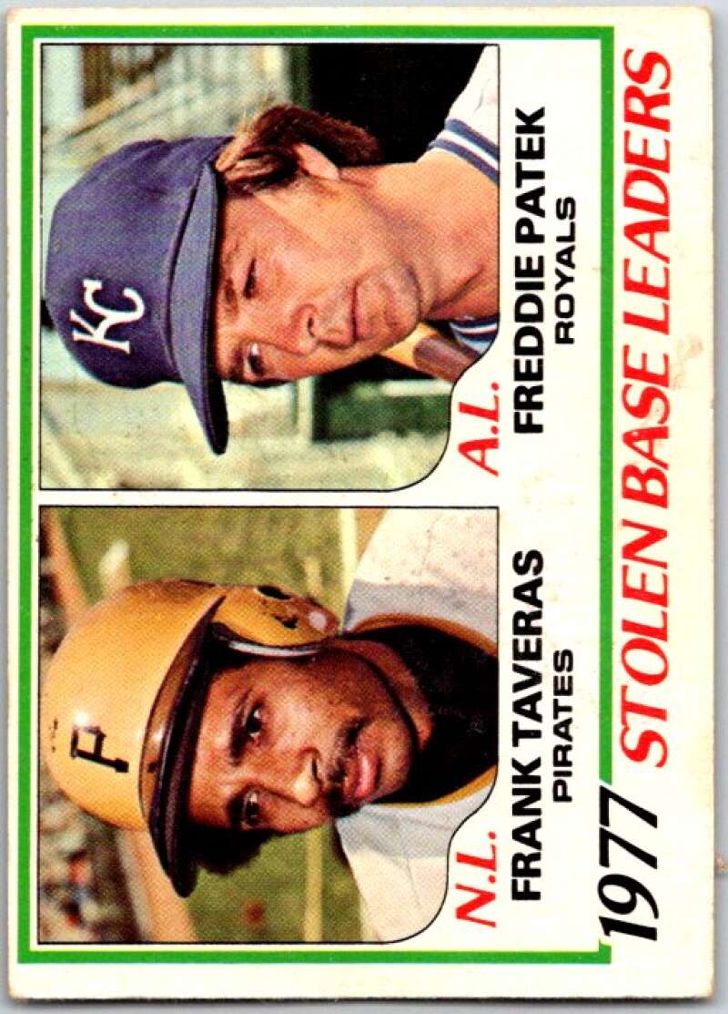 1979 O-Pee-Chee MLB #4 Frank Taveras/Freddie Patek Stolen Leaders  V48464