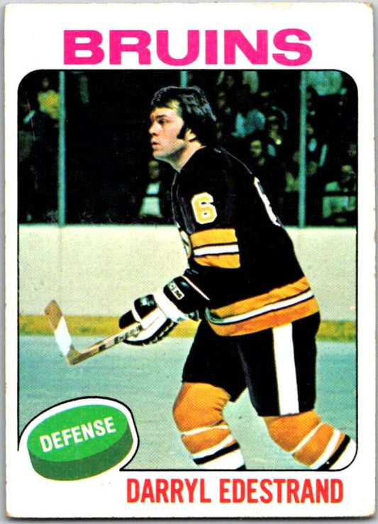 1975-76 Topps #11 Darryl Edestrand  Boston Bruins  V49044
