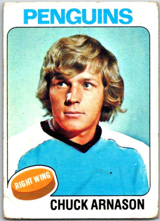 1975-76 Topps #57 Chuck Arnason  Pittsburgh Penguins  V49059