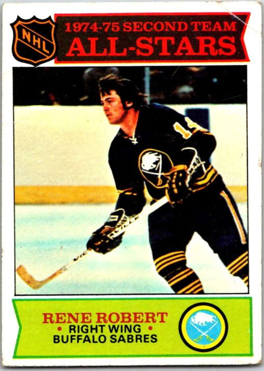 1975-76 Topps #296 Rene Robert AS  Buffalo Sabres  V49146