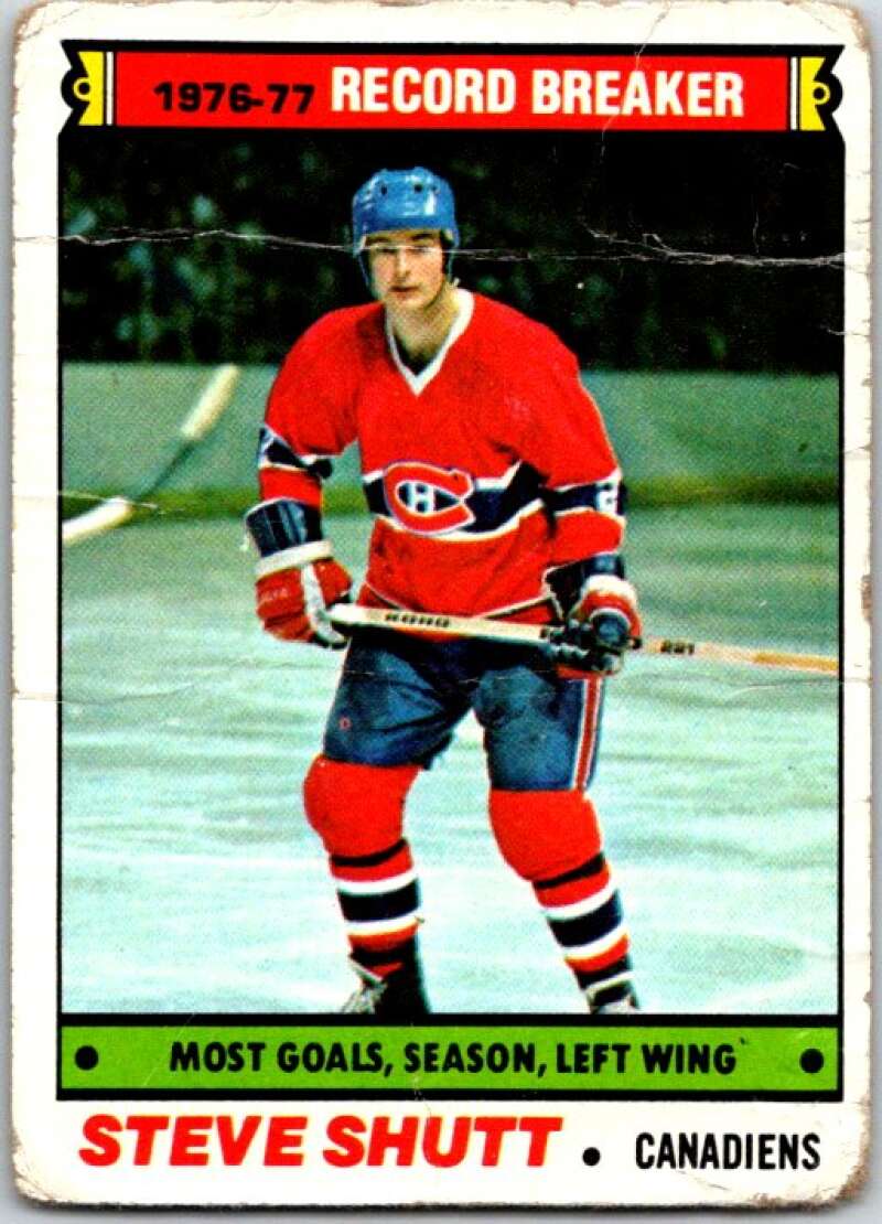 1977-78 Topps #217 Steve Shutt RB  Montreal Canadiens  V49379