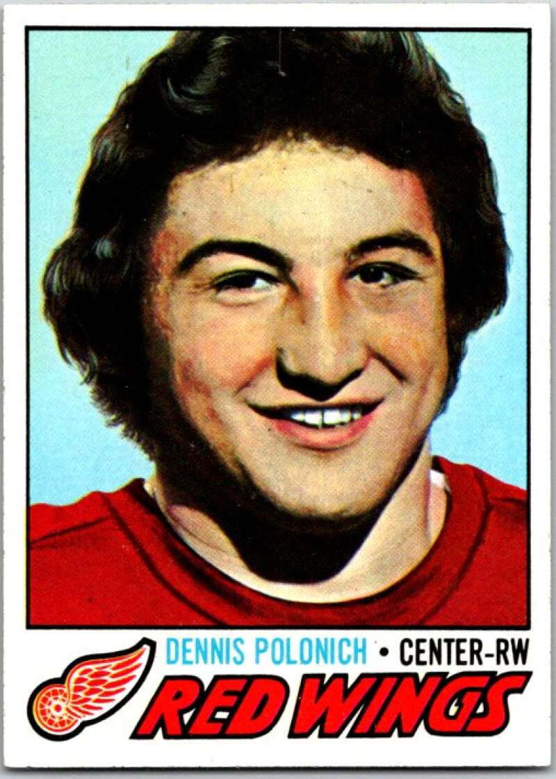 1977-78 Topps #228 Dennis Polonich  RC Rookie Detroit Red Wings  V49385