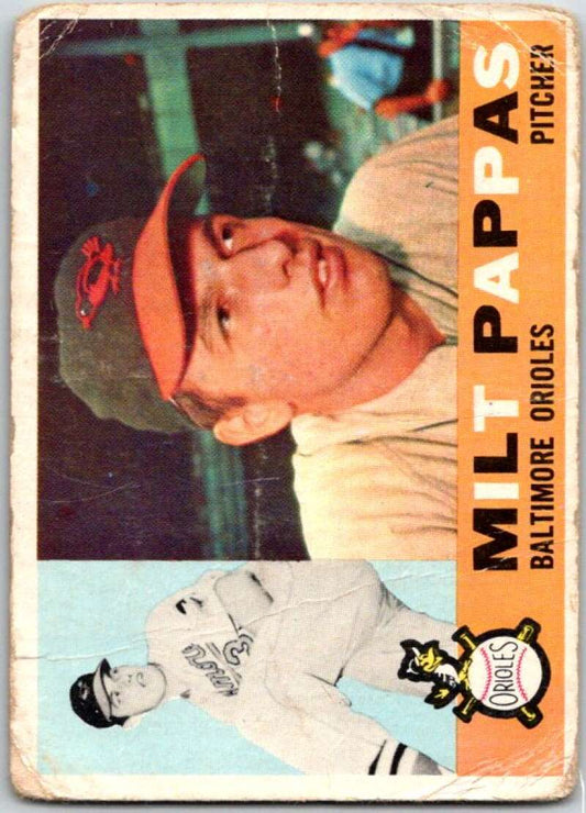 1960 Topps Baseball #12 Milt Pappas  Baltimore Orioles  V49432