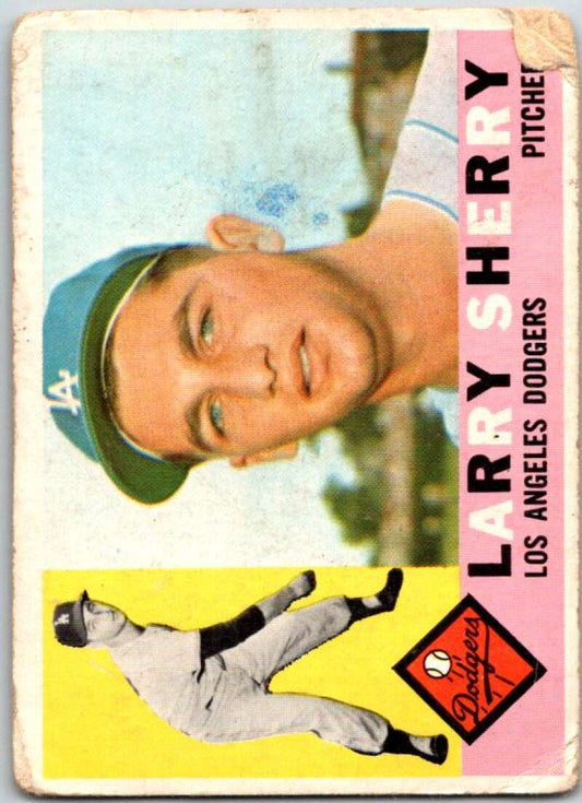 1960 Topps Baseball #105 Larry Sherry  RC Rookie Los Angeles Dodgers  V49436