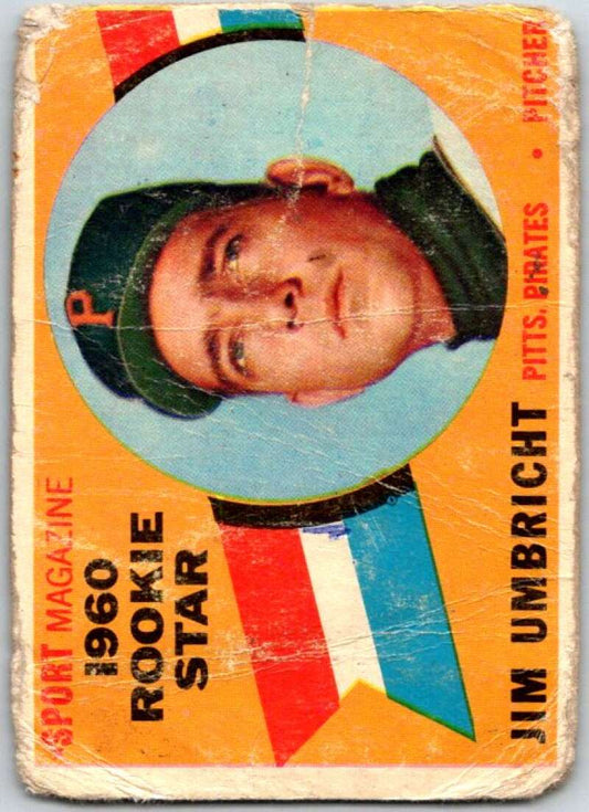 1960 Topps Baseball #145 Jim Umbricht RS  RC Rookie Pittsburgh Pirates  V49438
