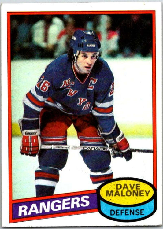 1980-81 Topps #7 Dave Maloney  New York Rangers  V49454