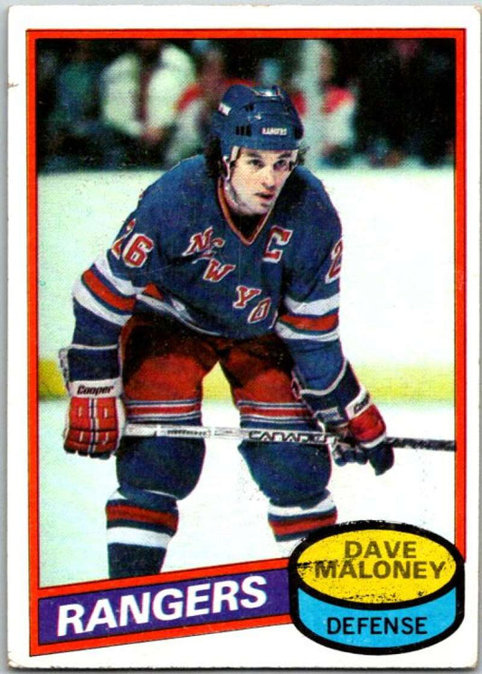1980-81 Topps #7 Dave Maloney  New York Rangers  V49455