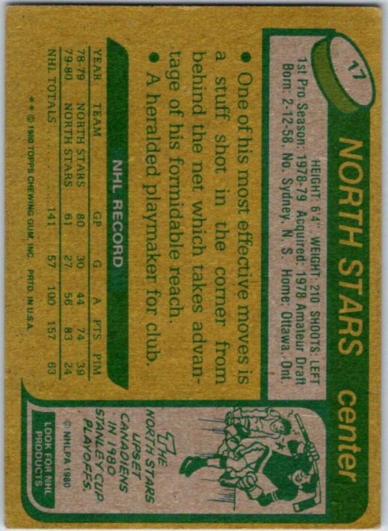 1980-81 Topps #17 Bobby Smith  Minnesota North Stars  V49473