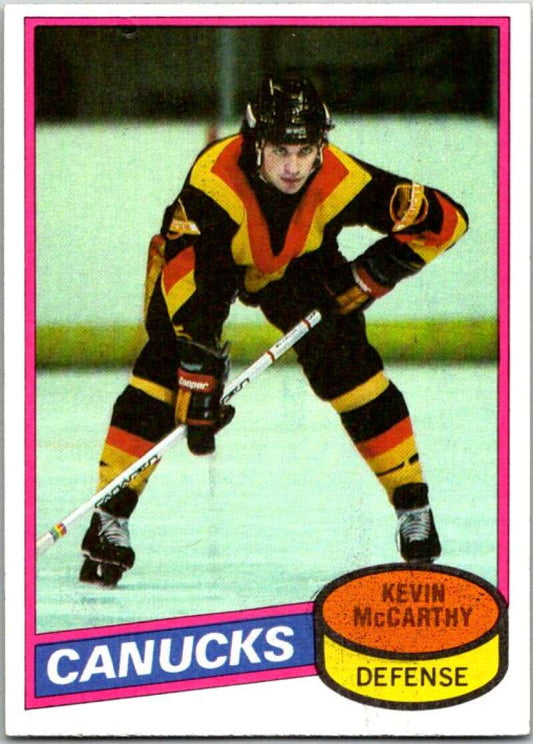 1980-81 Topps #21 Kevin McCarthy  Vancouver Canucks  V49482