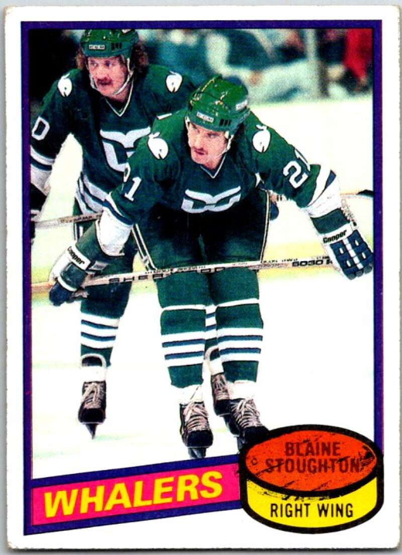 1980-81 Topps #30 Blaine Stoughton  Hartford Whalers  V49499