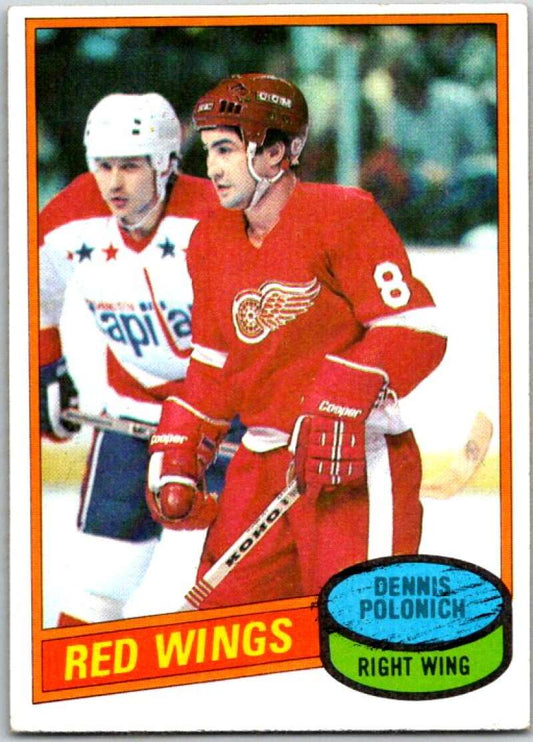 1980-81 Topps #54 Dennis Polonich  Detroit Red Wings  V49550