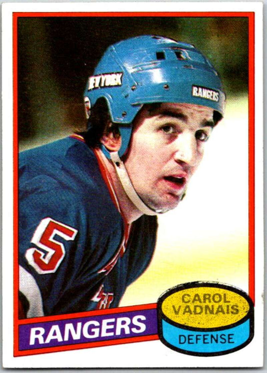 1980-81 Topps #57 Carol Vadnais  New York Rangers  V49559