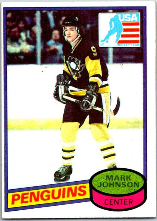 1980-81 Topps #69 Mark Johnson OLY  RC Rookie Pittsburgh Penguins  V49579