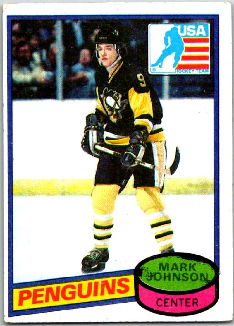 1980-81 Topps #69 Mark Johnson OLY  RC Rookie Pittsburgh Penguins  V49580