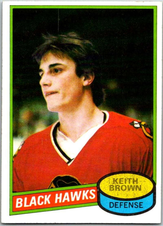 1980-81 Topps #98 Keith Brown  RC Rookie Chicago Blackhawks  V49643