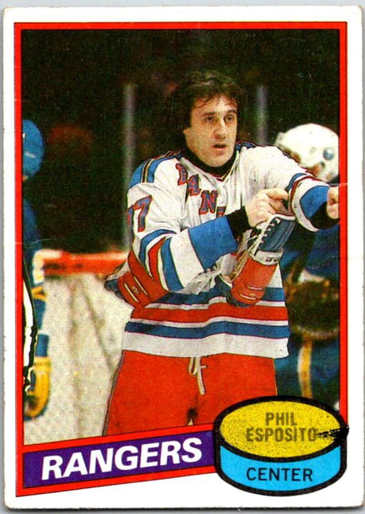 1980-81 Topps #100 Phil Esposito  New York Rangers  V49650