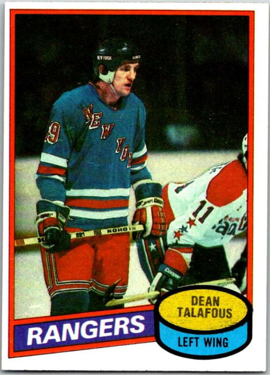 1980-81 Topps #132 Dean Talafous  New York Rangers  V49719