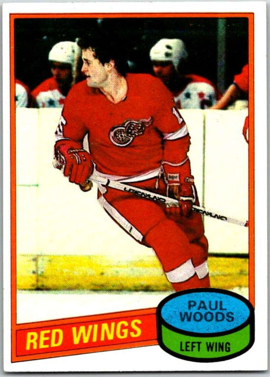 1980-81 Topps #148 Paul Woods  Detroit Red Wings  V49749