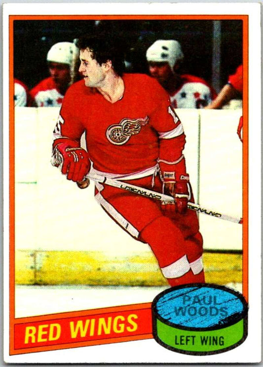 1980-81 Topps #148 Paul Woods  Detroit Red Wings  V49750