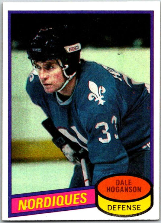 1980-81 Topps #155 Dale Hoganson  Quebec Nordiques  V49759