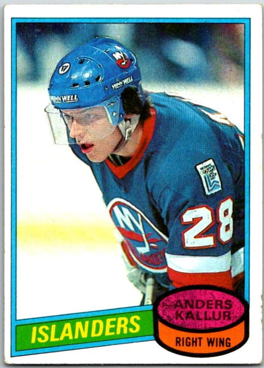 1980-81 Topps #156 Anders Kallur  RC Rookie New York Islanders  V49760