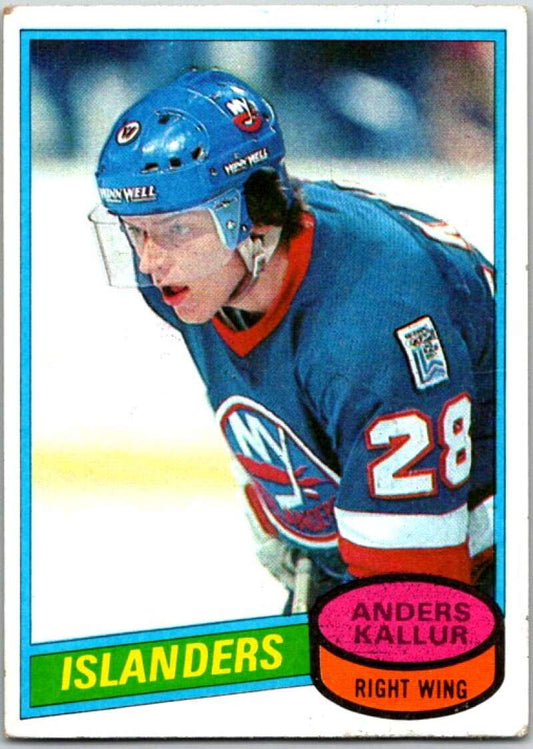 1980-81 Topps #156 Anders Kallur  RC Rookie New York Islanders  V49761