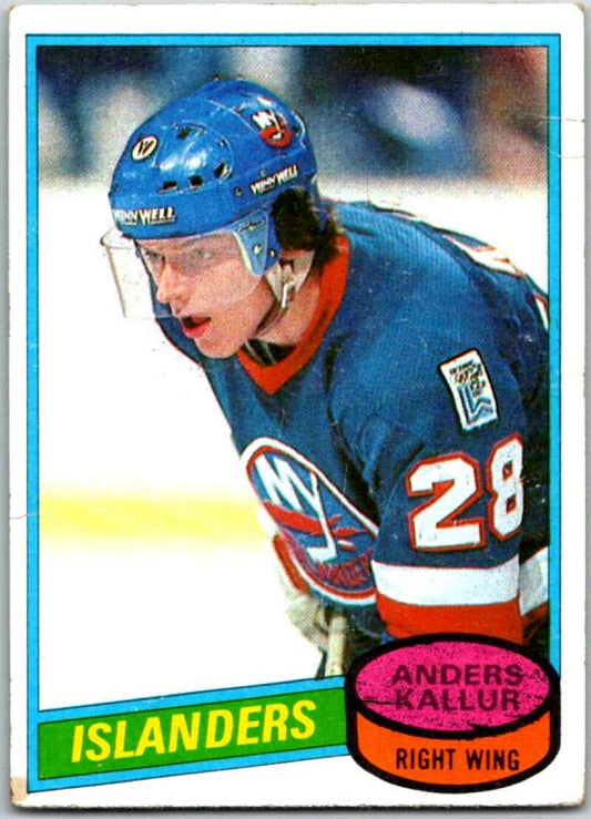 1980-81 Topps #156 Anders Kallur  RC Rookie New York Islanders  V49762