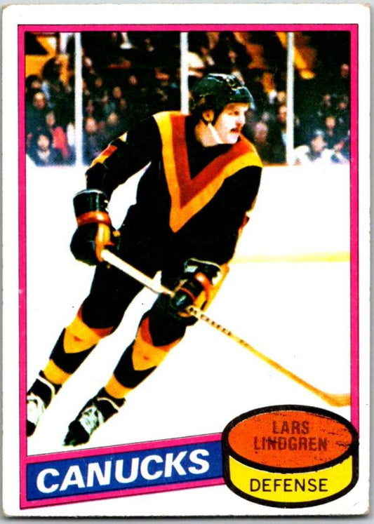 1980-81 Topps #177 Lars Lindgren  RC Rookie Vancouver Canucks  V49810