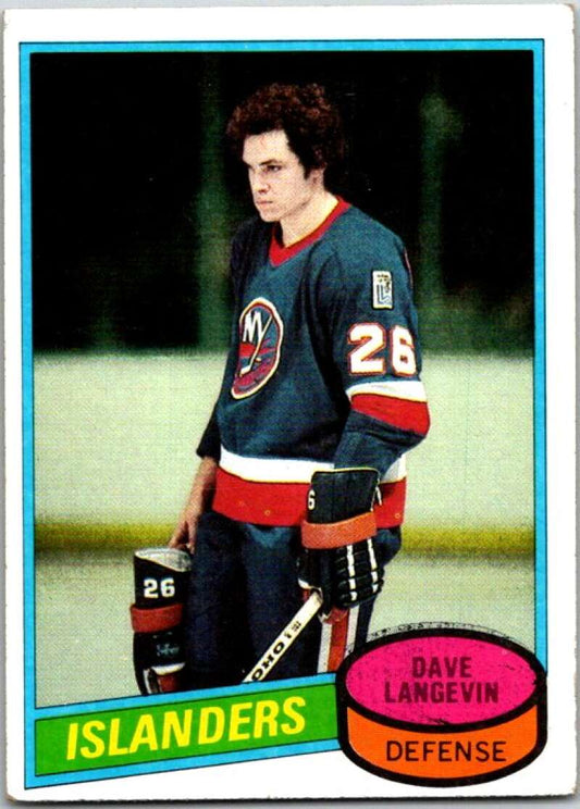 1980-81 Topps #188 Dave Langevin  RC Rookie New York Islanders  V49827