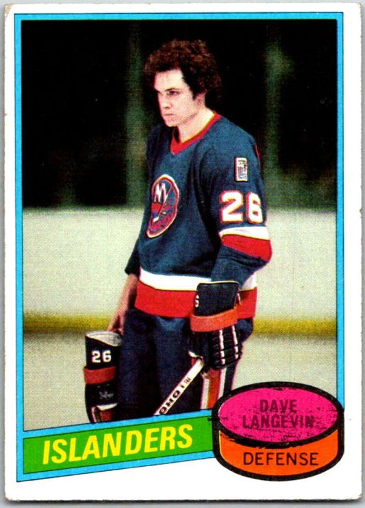 1980-81 Topps #188 Dave Langevin  RC Rookie New York Islanders  V49828