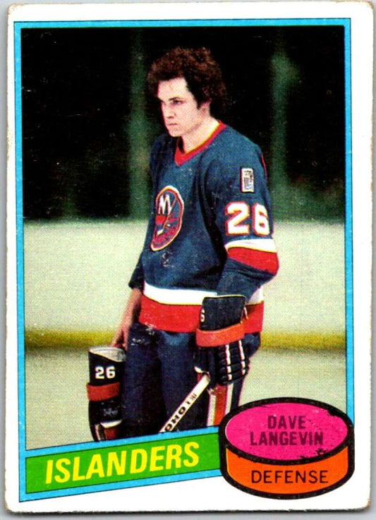 1980-81 Topps #188 Dave Langevin  RC Rookie New York Islanders  V49830