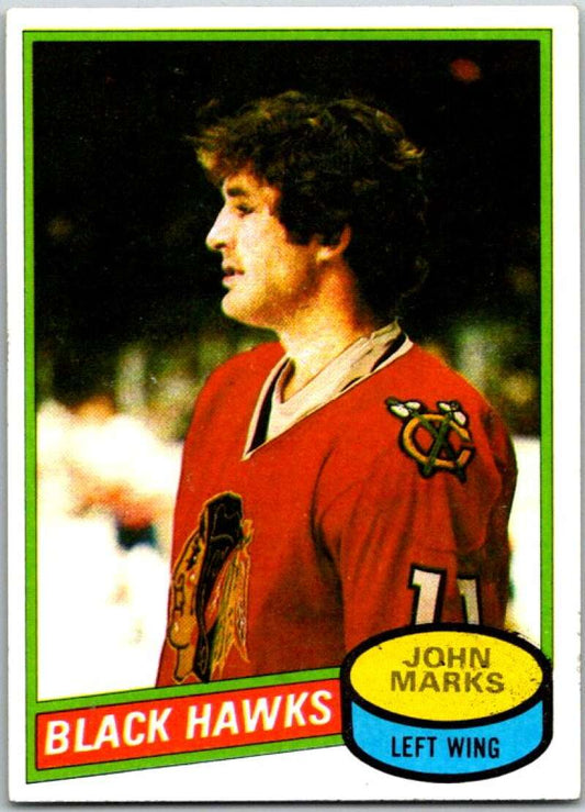 1980-81 Topps #194 John Marks  Chicago Blackhawks  V49843