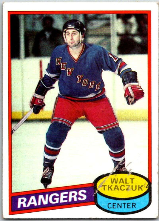 1980-81 Topps #211 Walt Tkaczuk  New York Rangers  V49881