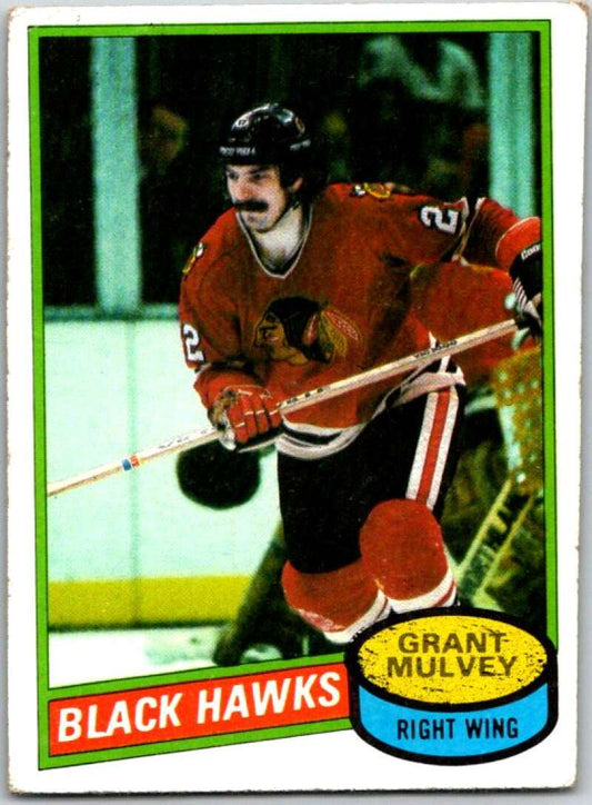 1980-81 Topps #212 Grant Mulvey  Chicago Blackhawks  V49886